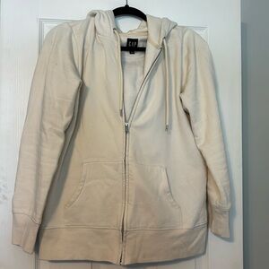 Cream zip-up hoodie
